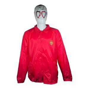 Augusta Sportswear 4XL Vintage BSA Windbreaker Red Relaxed Fit 80s